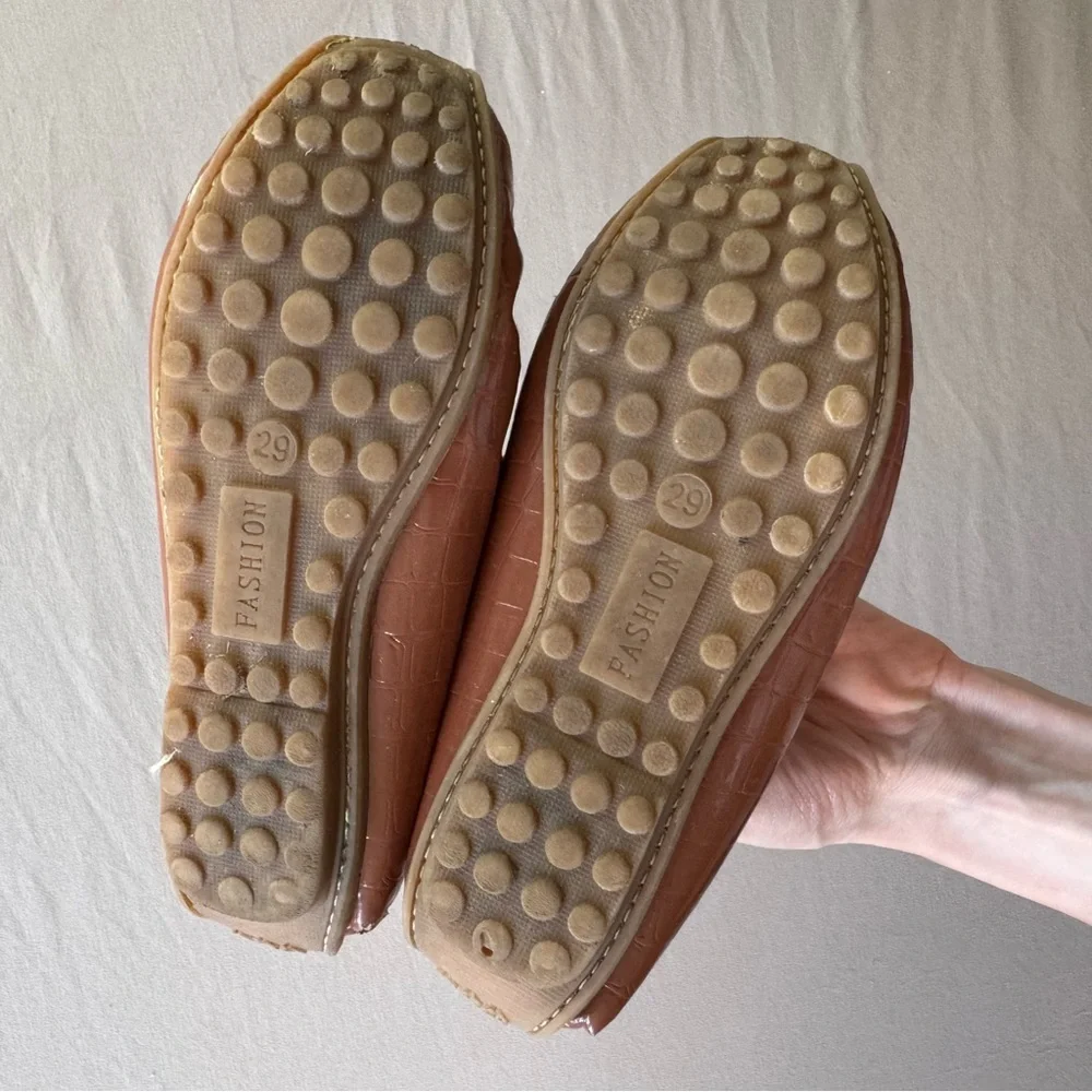 Kids Boys Woven Buckle Moccasin Loafers Dress Shoe
